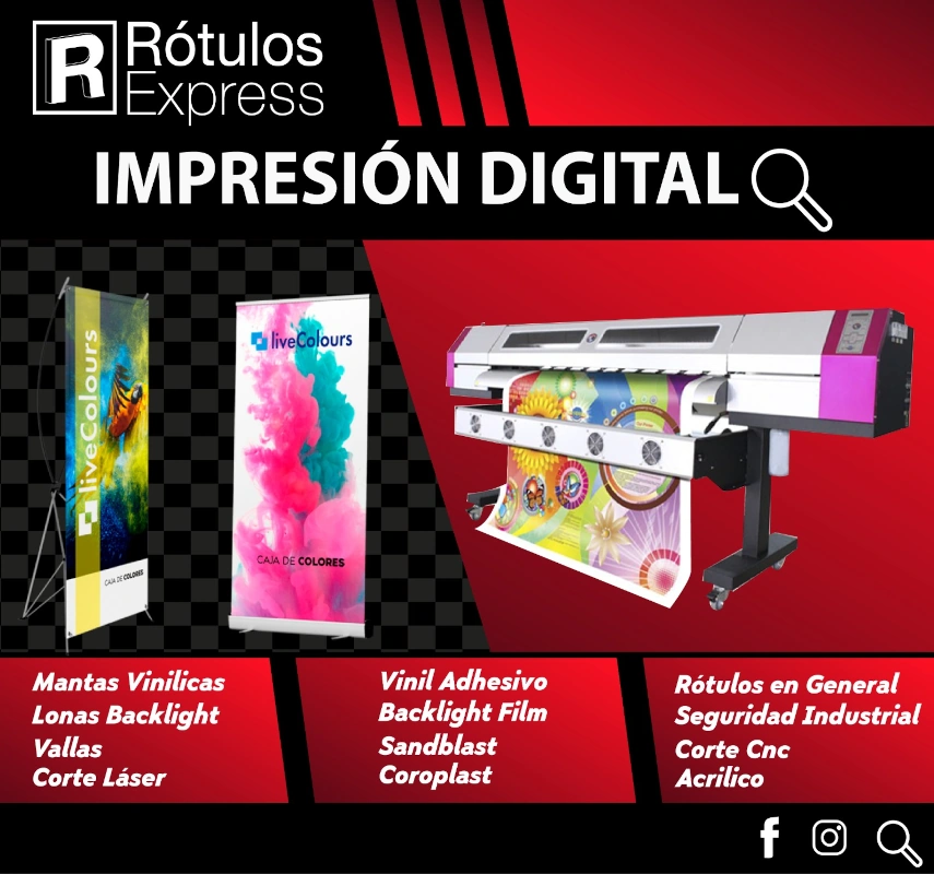 Pieza histórica de servicios de impresión digital de Rótulos Express